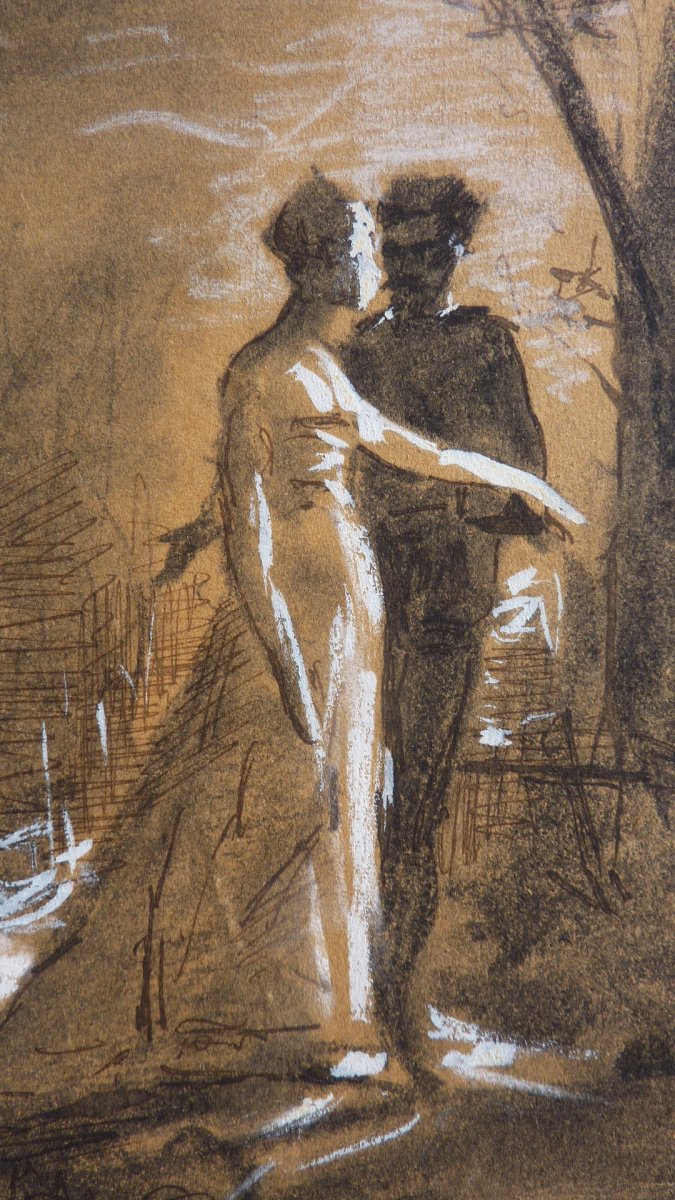 Antoine-Louis Manceaux (1862-1939) Faust et Marguerite-photo-4