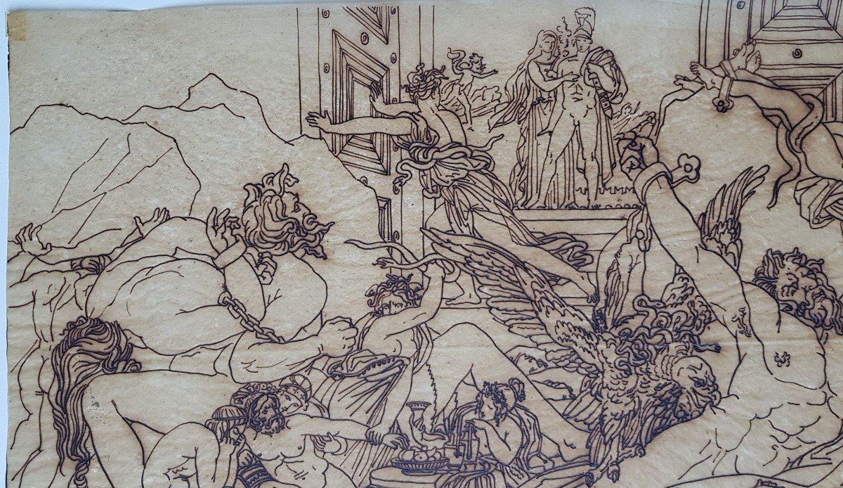 Workshop Of Anne Louis Girodet Drawing For The Eneïde-photo-4