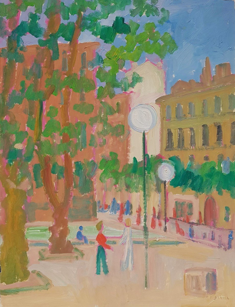 François Diana (1903-1993) Place In Marseilles