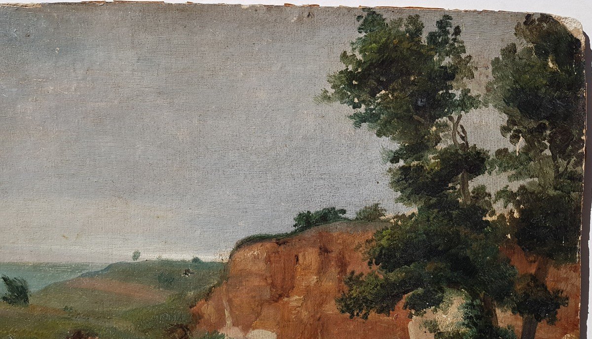 French School 19th, Landscape With Rock-photo-3