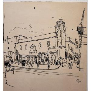 Charles Brouty (1897-1984) Algiers, Street Scene