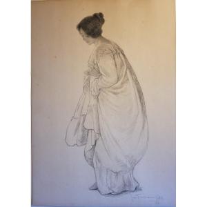 Ernest Marneffe  (1866-1920) Jeune femme