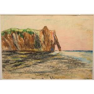 &Eacute;mile Schuffenecker (1851-1934)  Les falaises d&#039;Etretat