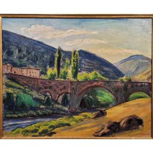 René SEYSSAUD (1867-1952)  Le pont de Chervil
