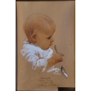 Henri Bellery-Desfontaines (1867-1909)  Portrait de Charlotte 