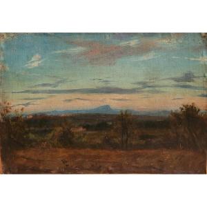 Ecole française 19e Paysage d'Italie