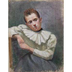 Pensive Young Girl By Agricol Suc, 1900