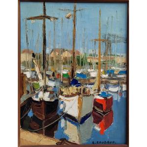 André Roubaud (1929-2020)  Boat To Port De De Bouc