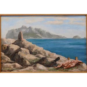  Pierre GIRIEUD (1876-1948) Baigneuses aux Goudes