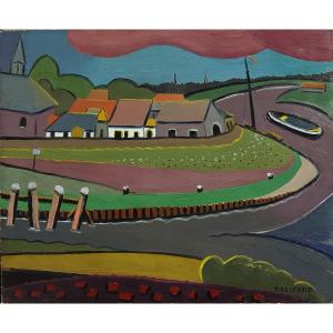 Raymond Dalifard (1901-1975) Canal en Hollande