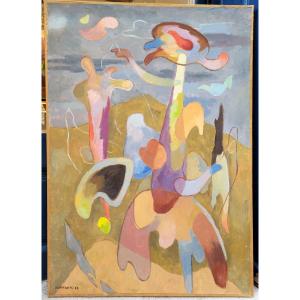 Albert Coste (1895-1985) Personnages surréalistes