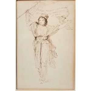 Jean-François Portaels (1818-1895) Allégorie de la Belgique