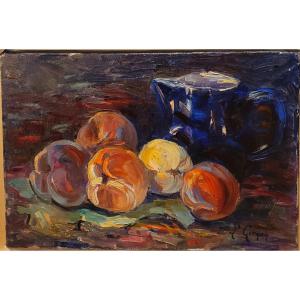   Louise Germain (1874-1939) Still Life With Blue Pitcher