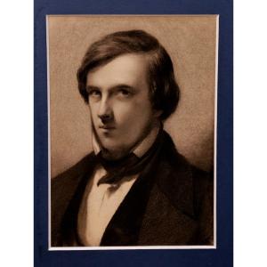 Ecole française 19e Autoportrait