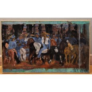 Renée JULLIEN (1903-1999) Cavaliers Indochinois 1925