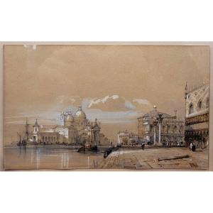 William WYLD (1806-1889) Venise, la place Saint-Marc et Santa Maria della Salute