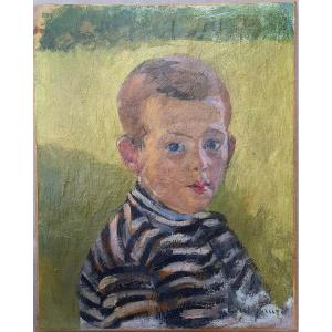 Jeanne Gauzy (1886-1968) Portrait Of A Young Boy