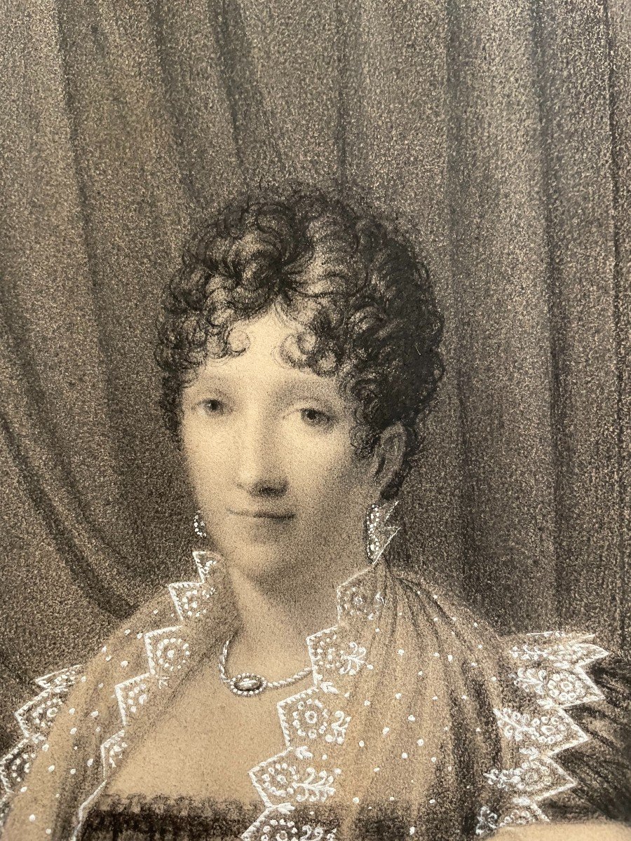 Jean-Baptiste Isabey, Dessin De Jeune Femme Assise. 1807.-photo-4