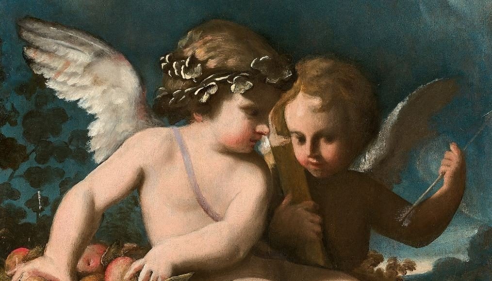 Bartholomeo Schedone (1578-1615), Deux Putti Assis Près D’une Corbeille De Fruits.-photo-3