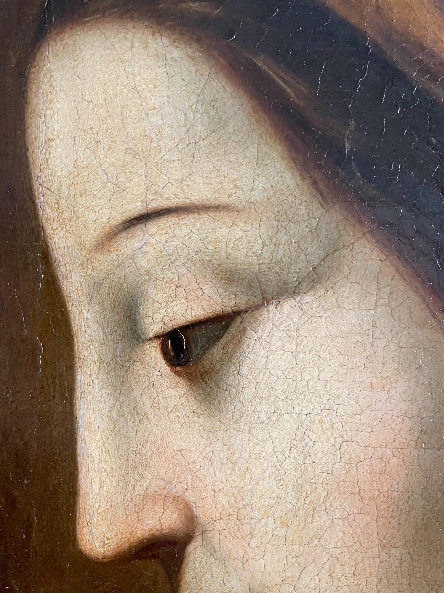 Jean Tassel (c1608-1667), Profil De Vierge Tourn&eacute;e Vers La Gauche, Vers 1650.-photo-3