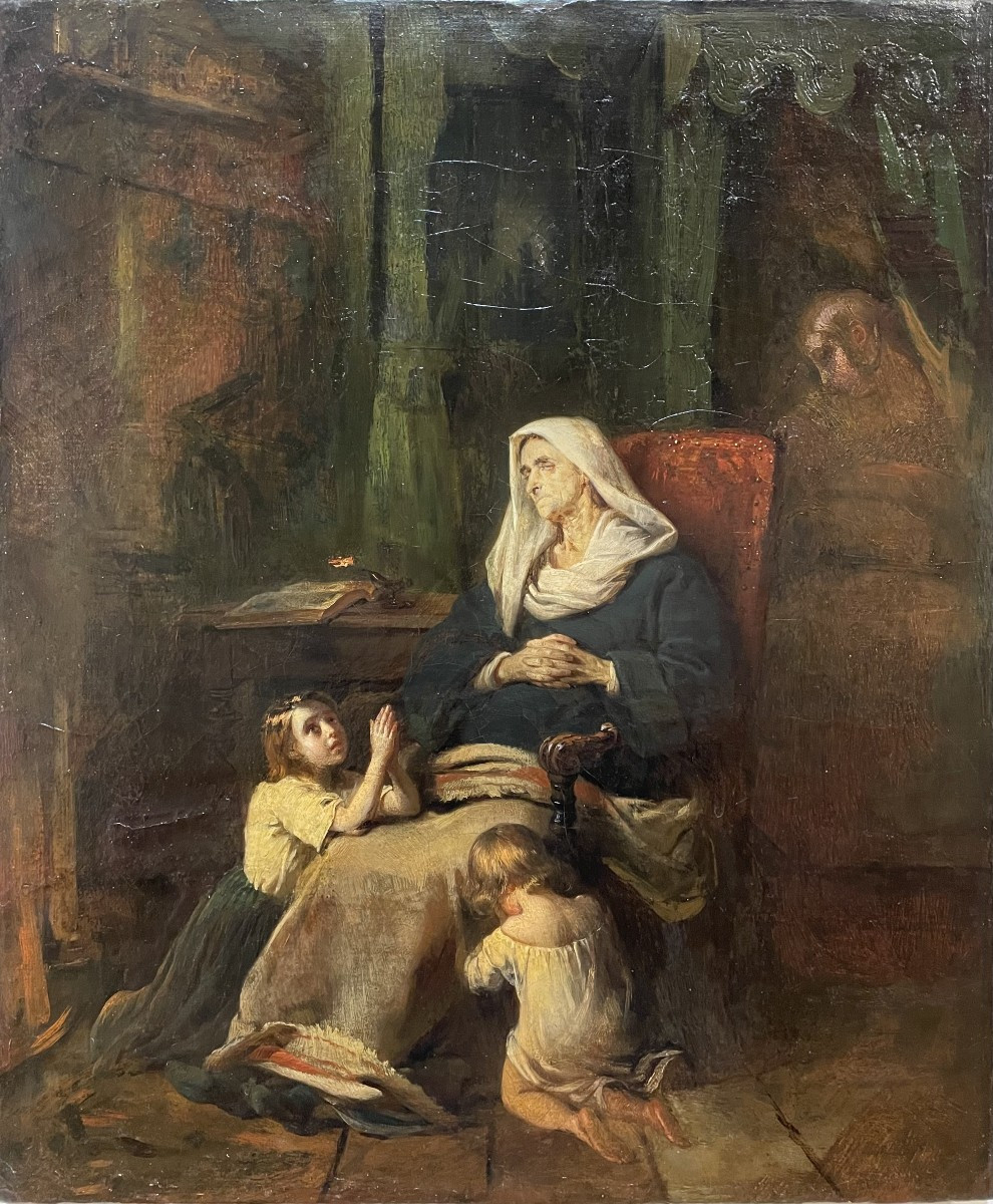 Aim&eacute;e Brune-Pag&egrave;s (1803-1866), La Pri&egrave;re, 1841