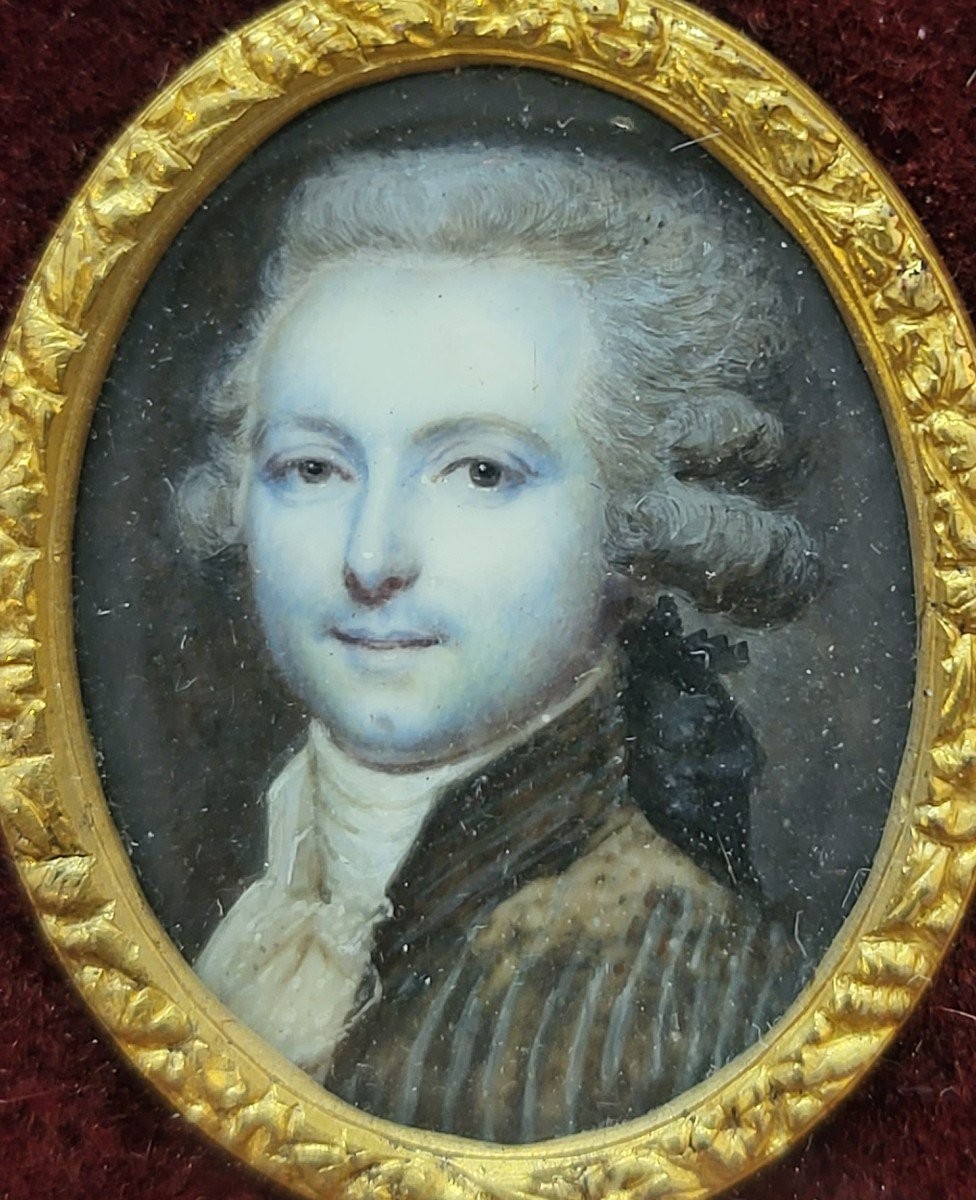 Miniature By François Dumont, Portrait Of Mr. Marion De Tiville.
