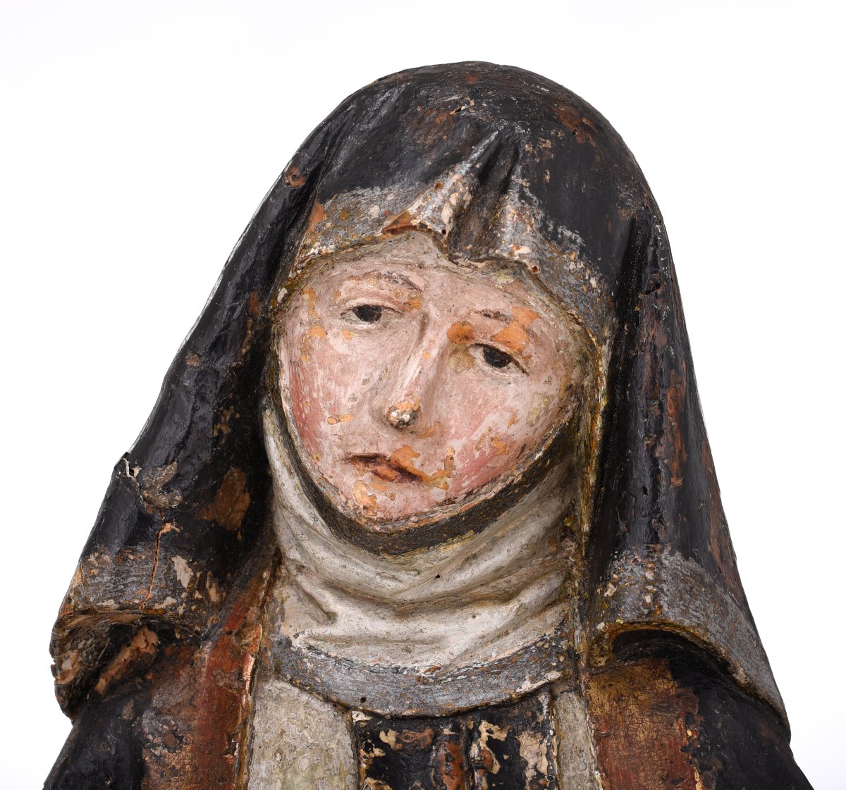 Sculpture De Sainte Brigitte De Suède, Allemagne Du Sud, XVème.-photo-4