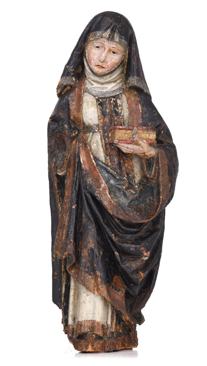 Sculpture De Sainte Brigitte De Suède, Allemagne Du Sud, XVème.