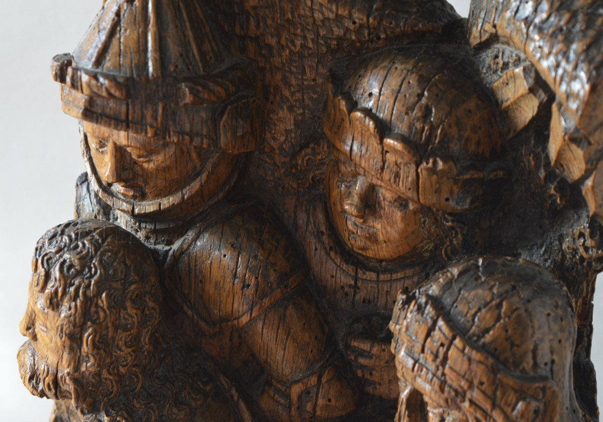 Altarpiece Element, The Carrying Of The Cross, Brabant Circa 1510.-photo-2