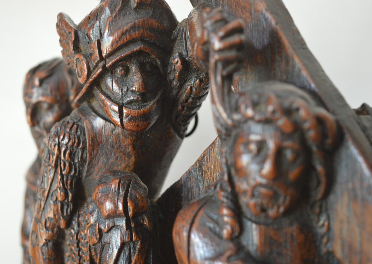 Altarpiece Element, The Carrying Of The Cross, Brabant Circa 1510.-photo-3