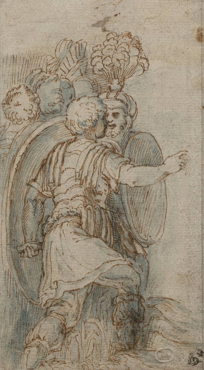 Girolami Da Carpi (1501-1556). Soldats Romains.-photo-2