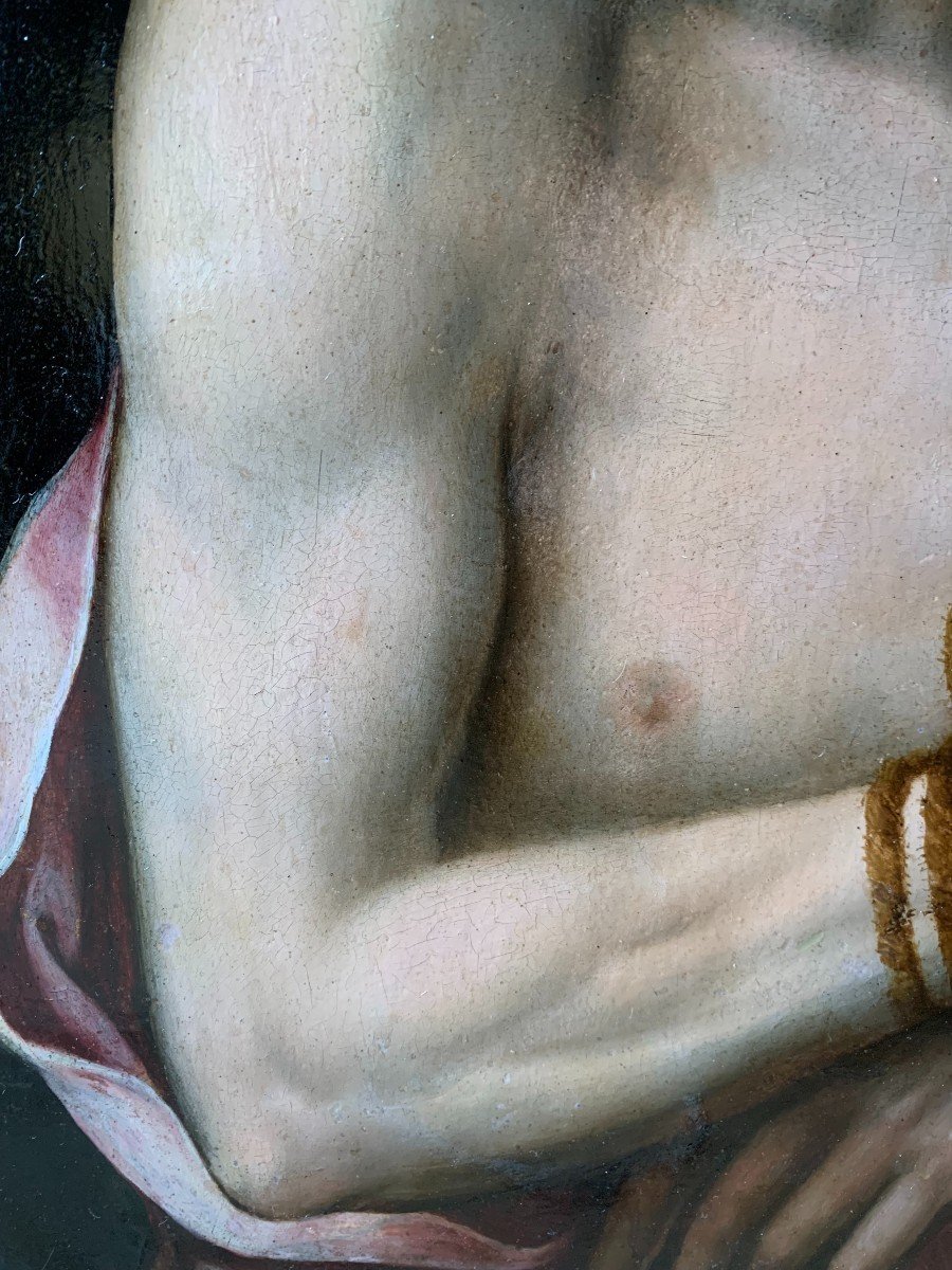 Workshop Of Luis De Morales (1509-1586), Christ With The Reed.-photo-1