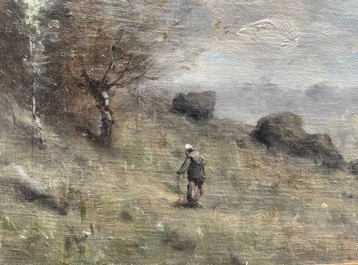 Paul Désiré Trouillebert, Peasant Woman Near The Rocks.-photo-3