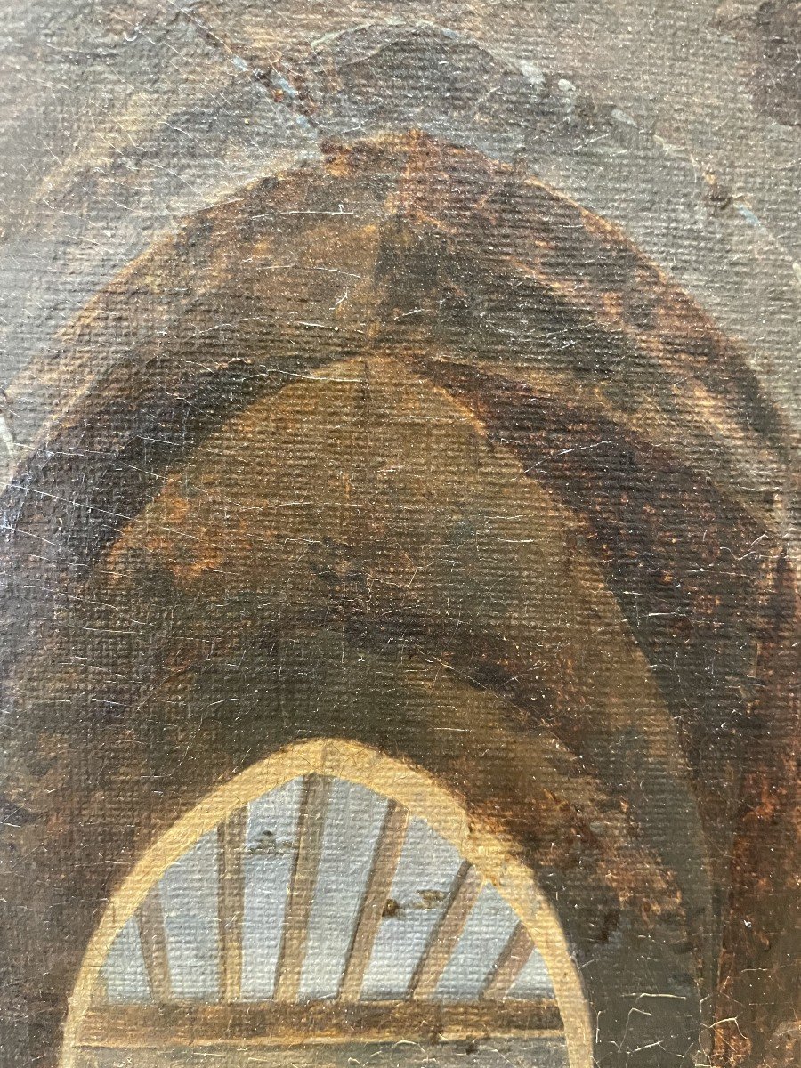 Jean-Baptiste Berlot (1775-1836), Moines En Prière Dans Une église, 1824.-photo-2