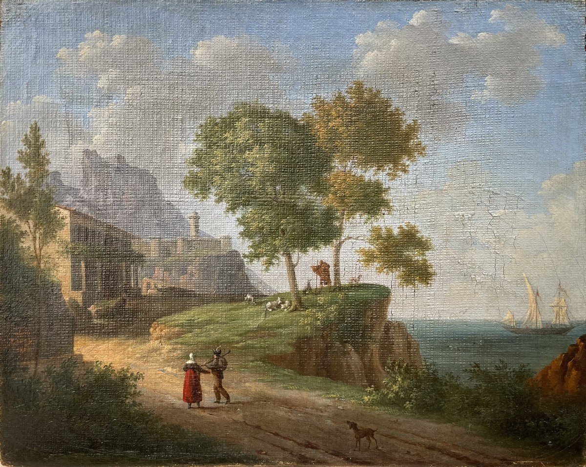 Alphonse Leroy (1780 - 1840), Paysage D’italie, 1820-photo-2