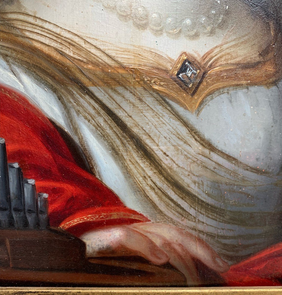 Jean Ducayer, Active Between 1605-1630, Portrait Of A Lady Of Quality In Saint Cecilia.-photo-3