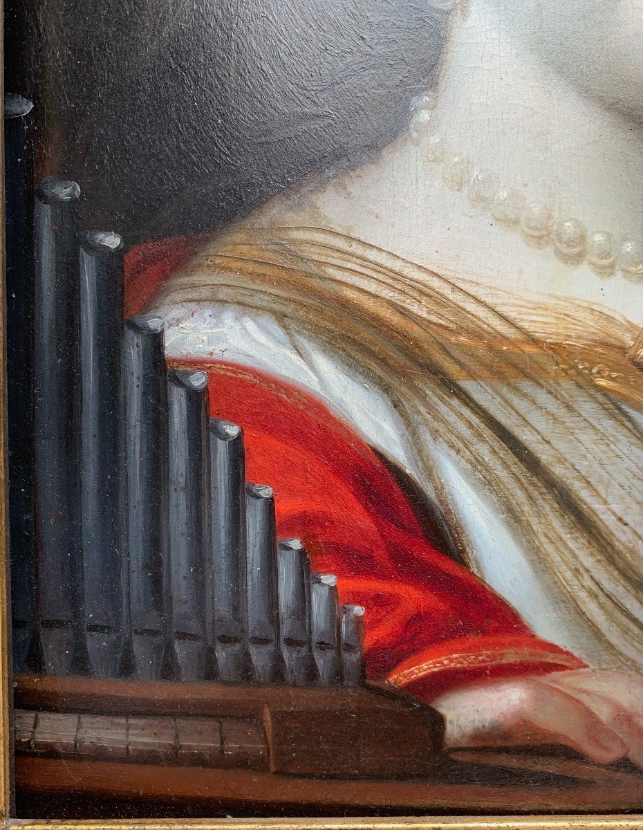 Jean Ducayer, Active Between 1605-1630, Portrait Of A Lady Of Quality In Saint Cecilia.-photo-1