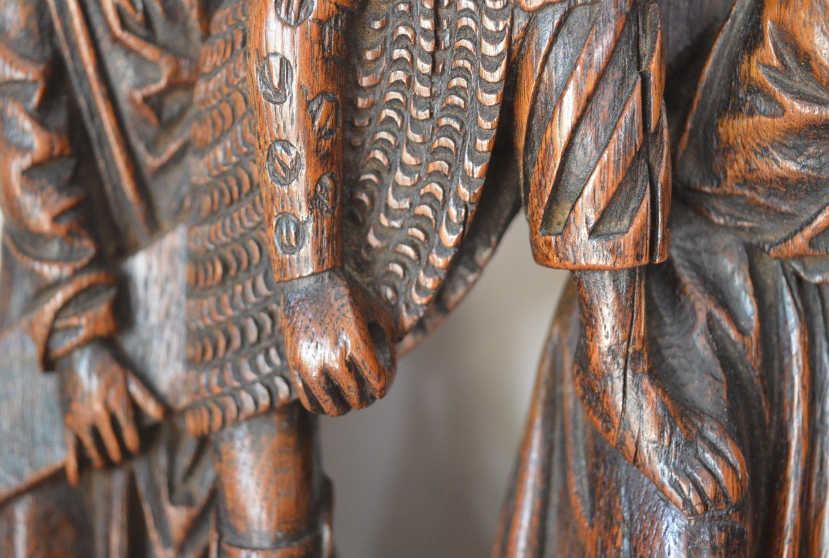 Elément De Retable, Le Portement De Croix, Brabant Vers 1510.-photo-2