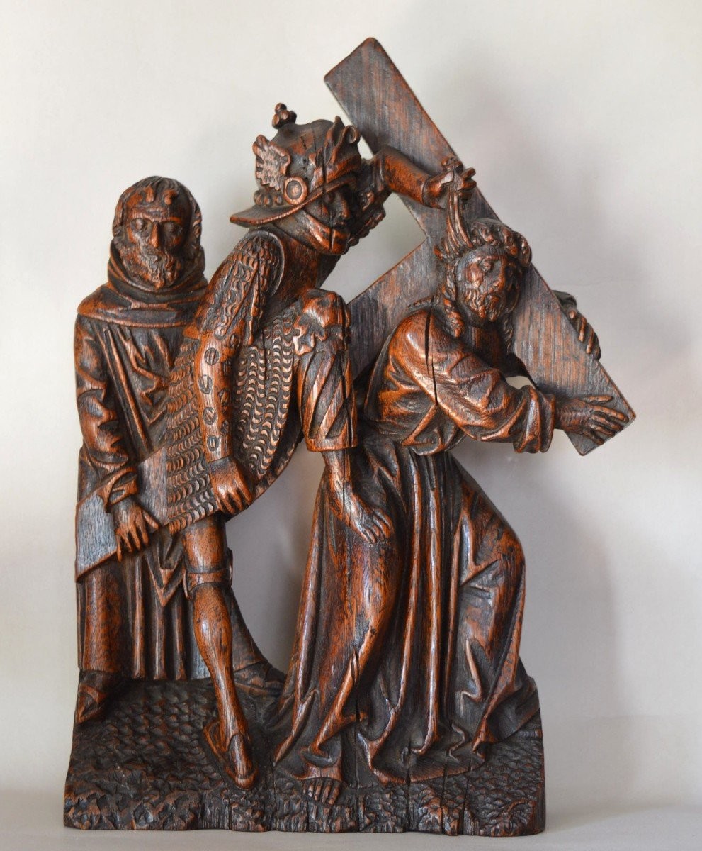 Elément De Retable, Le Portement De Croix, Brabant Vers 1510.