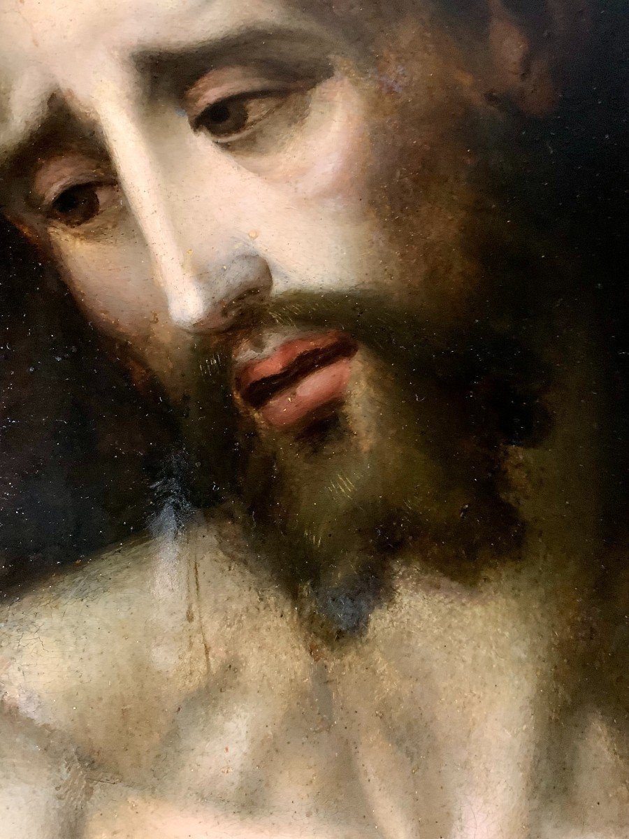 Atelier De Luis De Morales (1509-1586), Le Christ Au Roseau.-photo-4