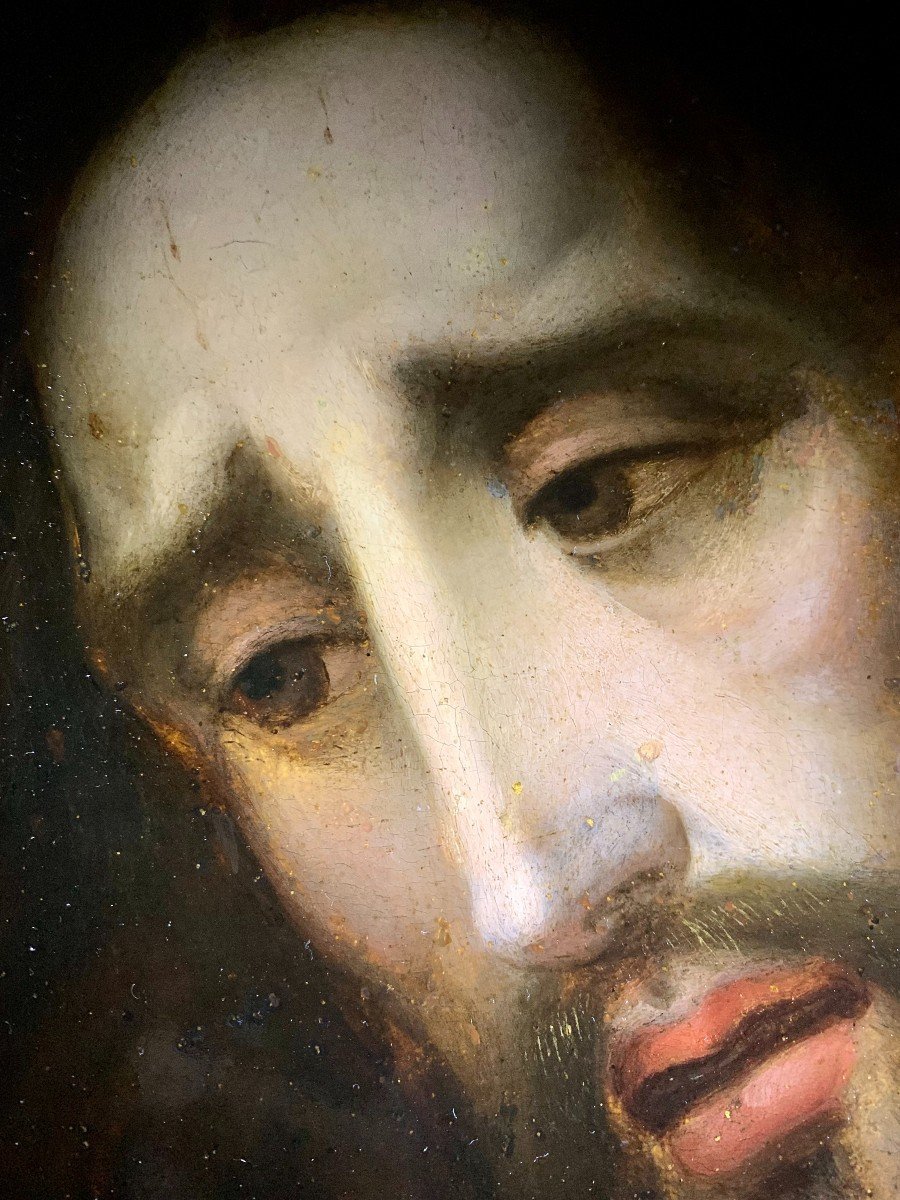 Atelier De Luis De Morales (1509-1586), Le Christ Au Roseau.-photo-3