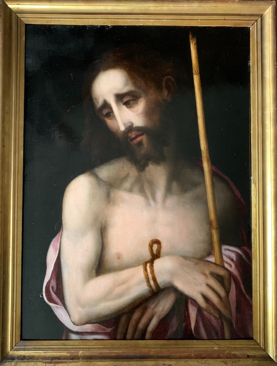 Atelier De Luis De Morales (1509-1586), Le Christ Au Roseau.