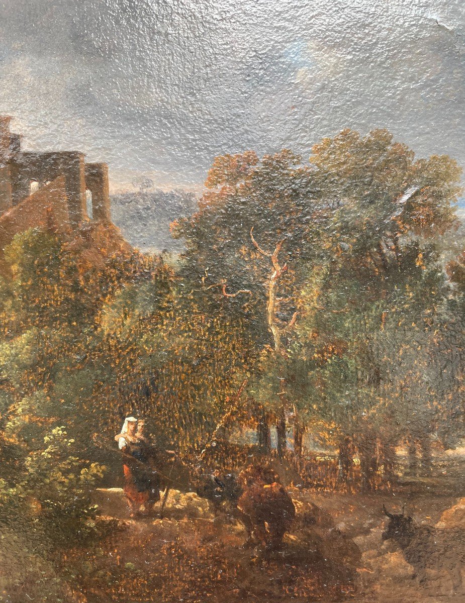 Nicolas-Antoine Taunay (1755-1830), Vue d’un Village italien.-photo-1