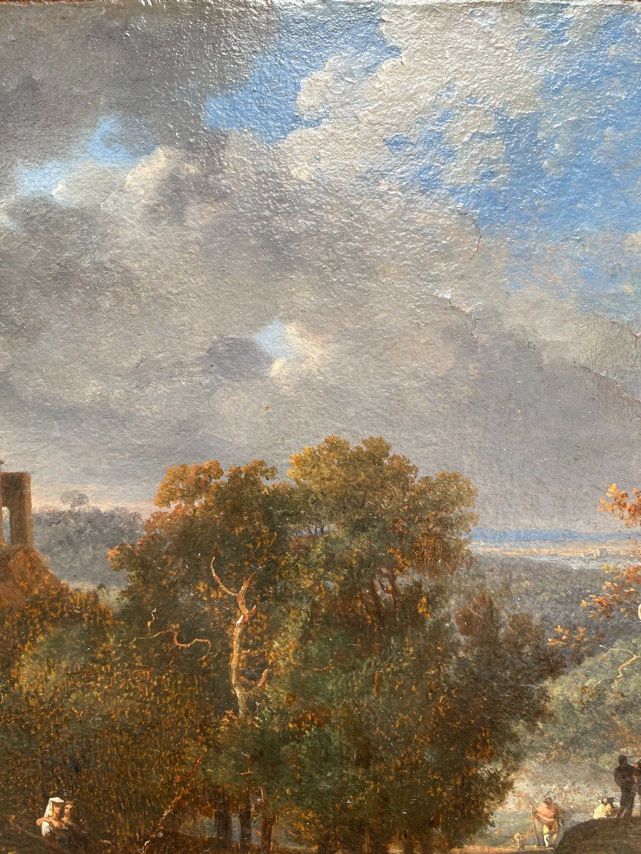 Nicolas-Antoine Taunay (1755-1830), Vue d’un Village italien.-photo-3