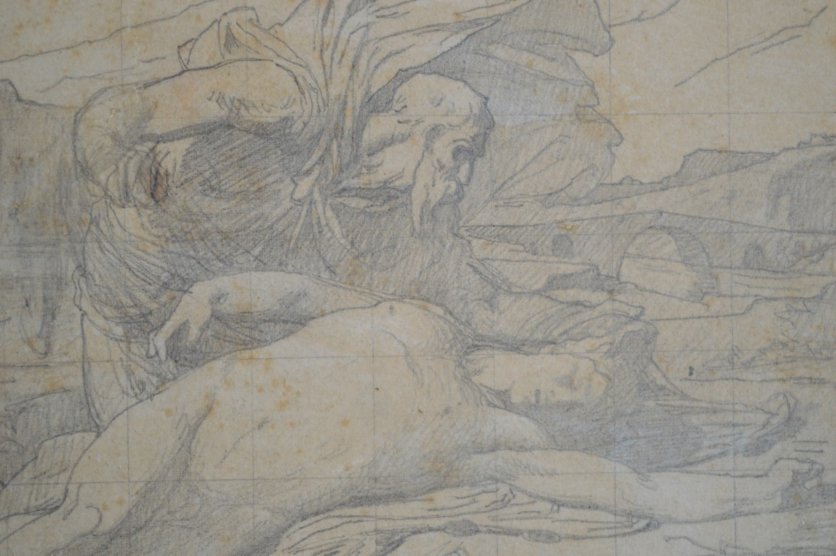 Jules Machard (1839-1900), Le corps de Clodovig retrouvé dans la Marne par un pêcheur, 1866-photo-3