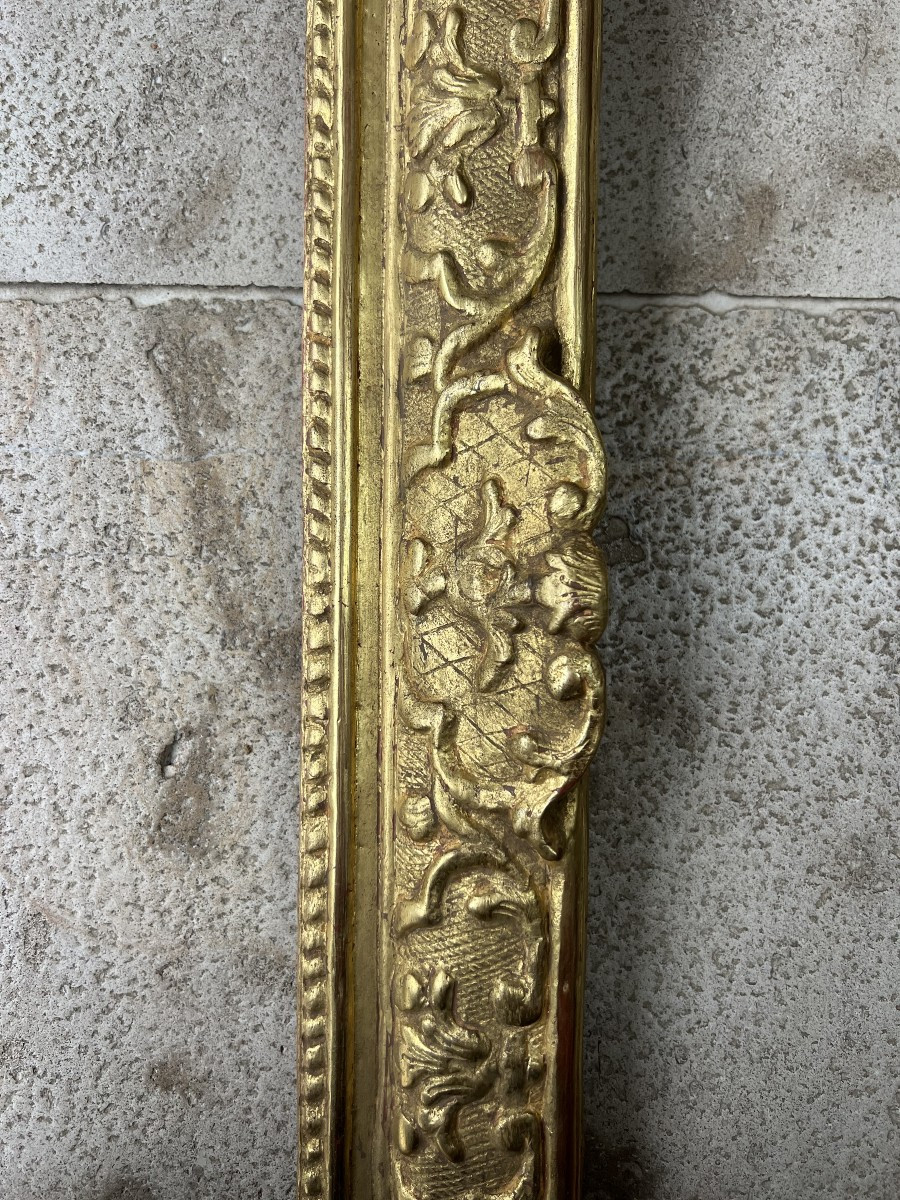 Bérain Frame In Carved And Gilded Wood, Regency Period-photo-3