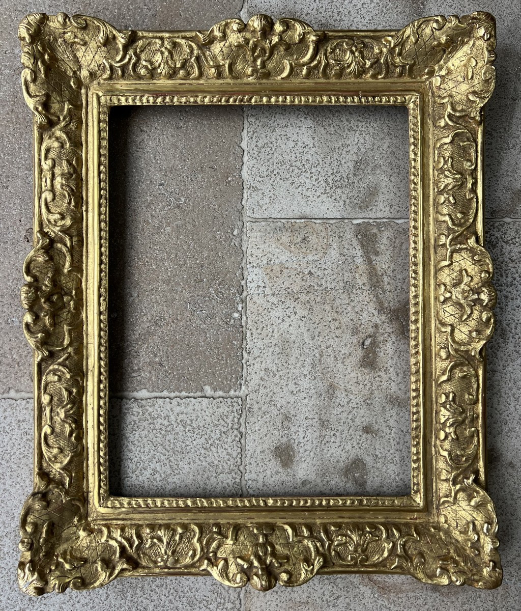 Bérain Frame In Carved And Gilded Wood, Regency Period