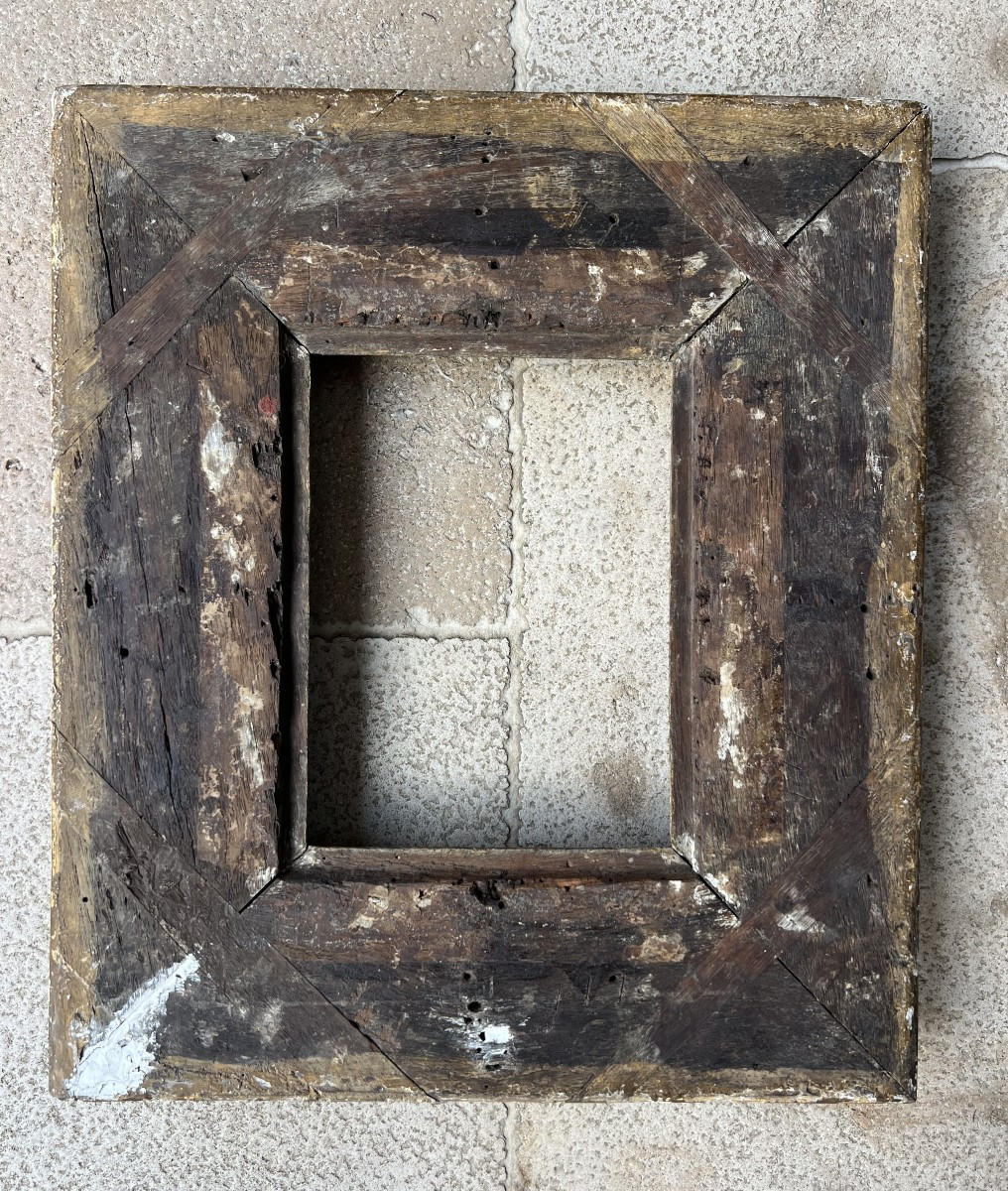 Cadre en bois sculpté et doré Italien, XVIIIème-photo-3