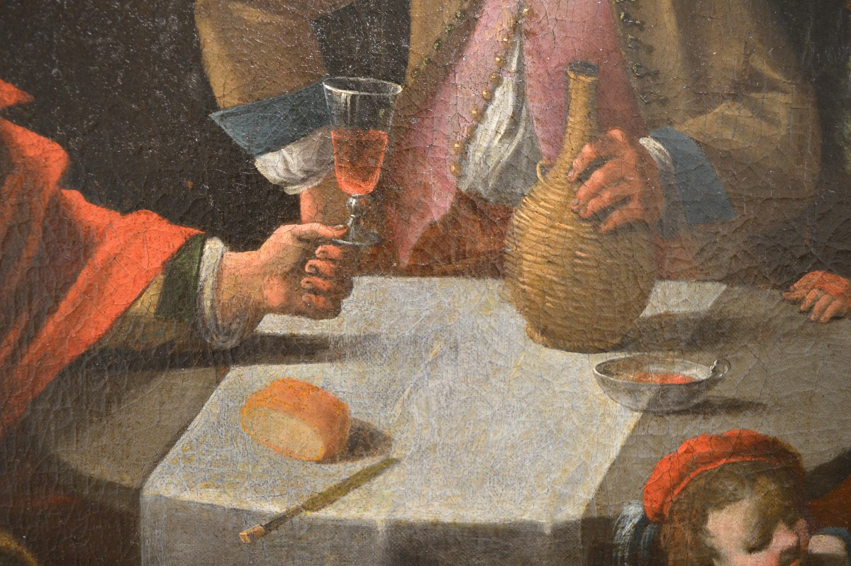 Circle Of The Le Nain Brothers, The Rustic Snack, Circa 1650-photo-4