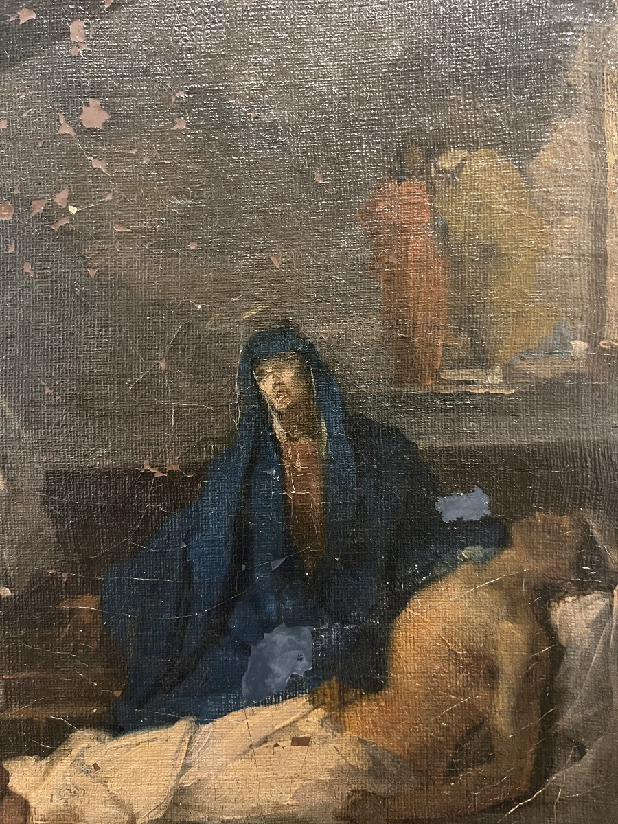 Ecole française du début du XIXe siècle, Etude pour une déploration -photo-3